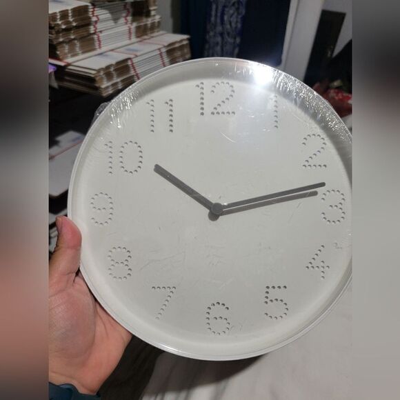 IKEA Clock TROMMA Wall White Analog Neutral NWT - Picture 6 of 7